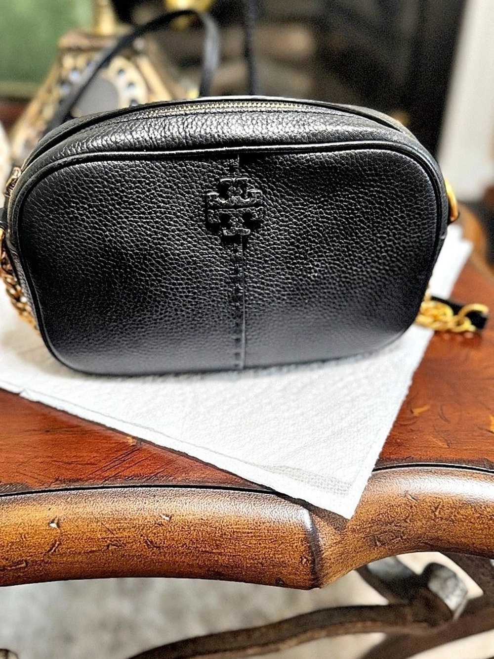 Tory Burch McCraw Small Camera Bag Black Crossbody